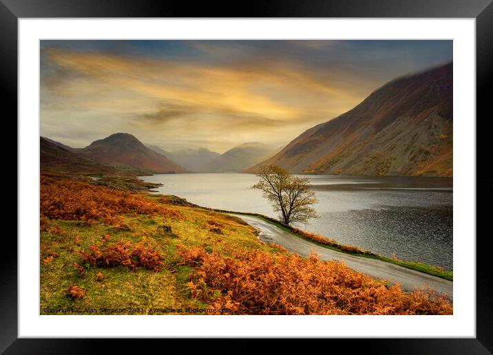 Wast Water Framed Mounted Print by Alan Simpson