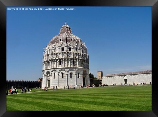 The Baptistry of St John Pisa Framed Print by Sheila Ramsey