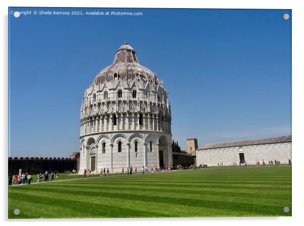 The Baptistry of St John Pisa Acrylic by Sheila Ramsey