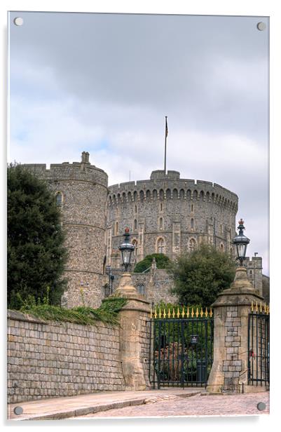 Windsor Castle Gate Acrylic by Chris Day