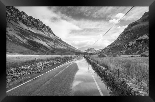 After the rain Nantlle Valley Snowdonia Framed Print by Jonathon barnett