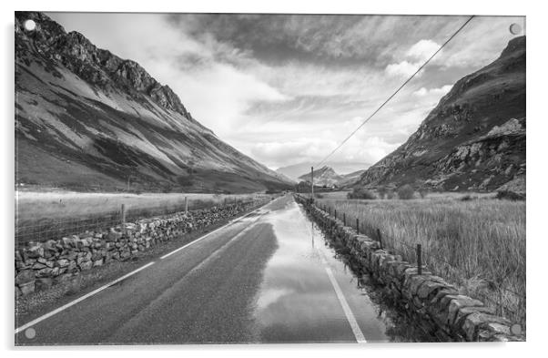After the rain Nantlle Valley Snowdonia Acrylic by Jonathon barnett