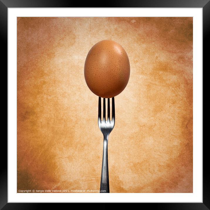 An egge Framed Mounted Print by Sergio Delle Vedove