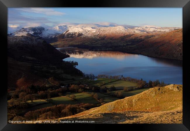 Ullswater - Winter on the Fells Framed Print by Peter Lovatt  LRPS