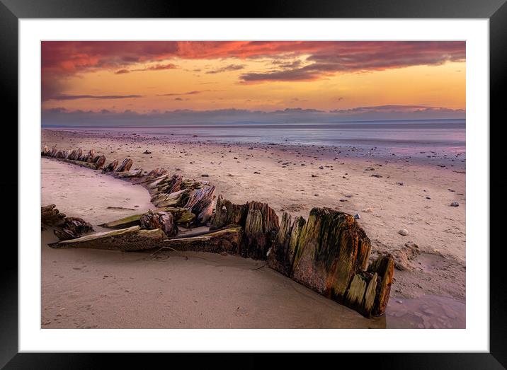 The Shipwreck on Pendine Sands, Carmarthenshire. Framed Mounted Print by Colin Allen