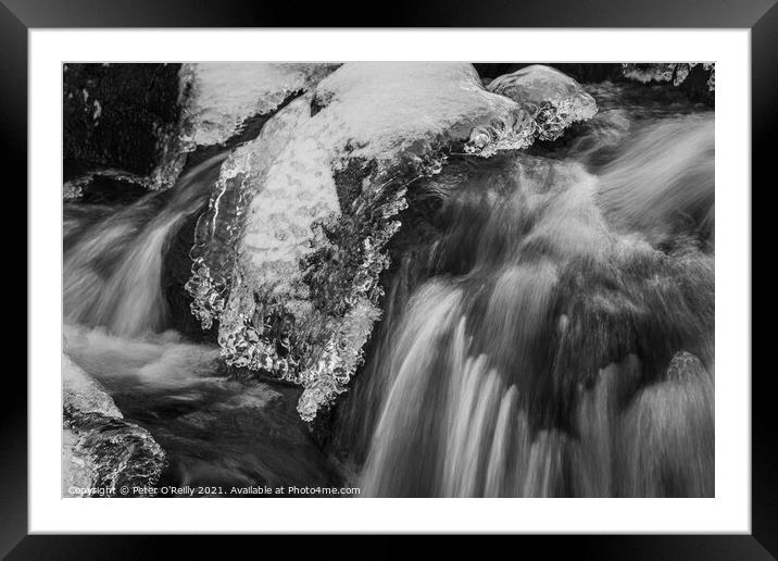 Water & Ice Framed Mounted Print by Peter O'Reilly