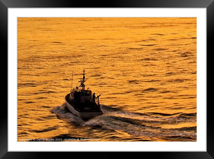 Coast Guard at Dusk Framed Mounted Print by Darryl Brooks
