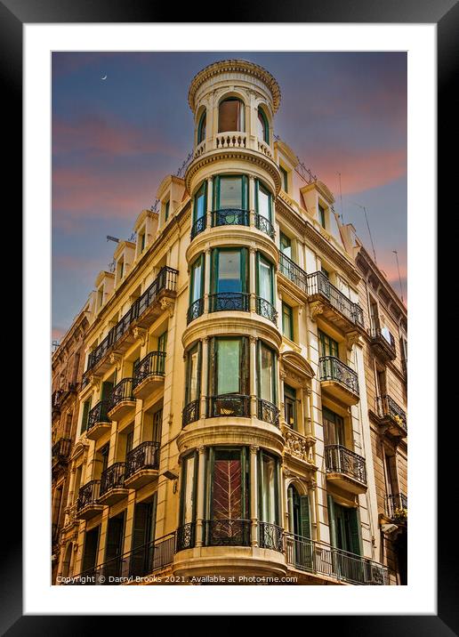Corner Building with Round Windows Framed Mounted Print by Darryl Brooks