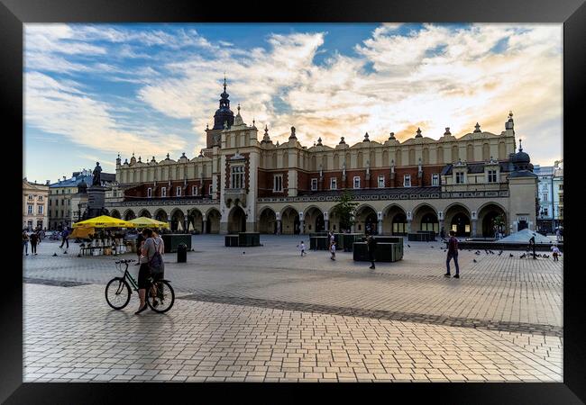 Krakow, Poland - MAY 18, 2020: The city is slowly restoring it's energy after the lockdown due to coronavirus is lifted Framed Print by Arpan Bhatia