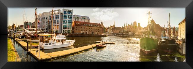 Gdansk, North Poland - August 13, 2020: Sunset Panoramic view of Framed Print by Arpan Bhatia