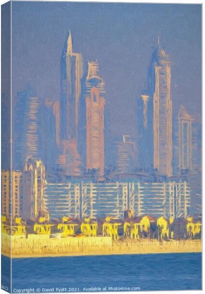 Dubai Architecture Art  Canvas Print by David Pyatt