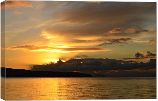 South Ayrshire sunset Canvas Print by Allan Durward Photography