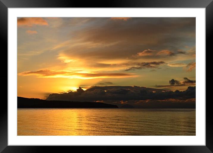 South Ayrshire sunset Framed Mounted Print by Allan Durward Photography