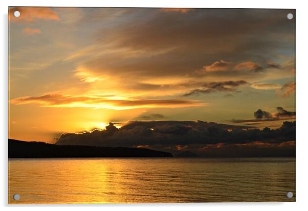 South Ayrshire sunset Acrylic by Allan Durward Photography