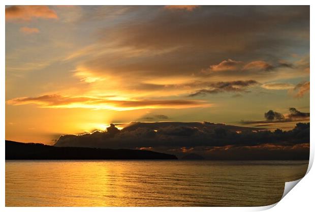 South Ayrshire sunset Print by Allan Durward Photography