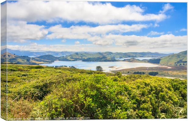 View of the Otago Peninsular Canvas Print by Kevin Hellon