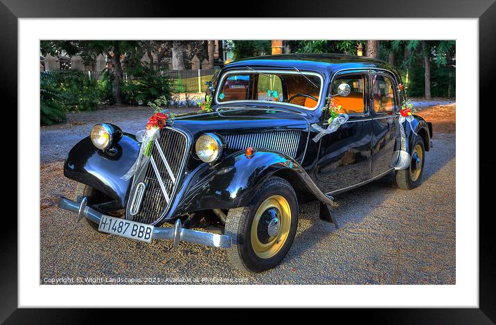 Citroen Traction Avant Framed Mounted Print by Wight Landscapes