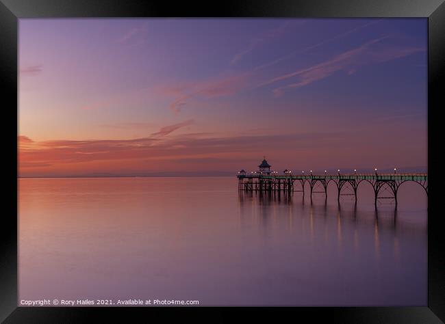 Clevedon Pier Framed Print by Rory Hailes