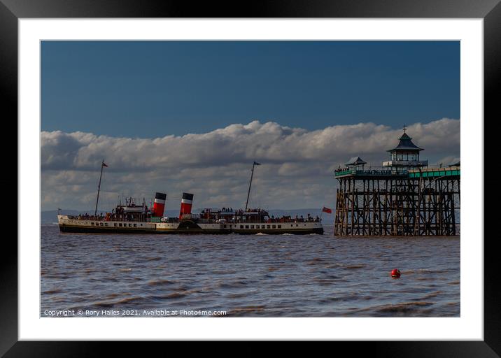 PS Waverley leaving Clevedon Pier Framed Mounted Print by Rory Hailes