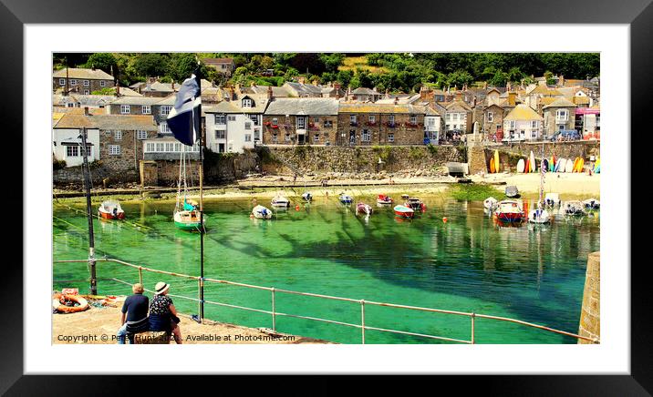  Mousehole Cornwall Framed Mounted Print by Peter F Hunt