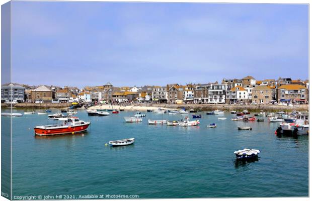 St. Ives Quay in Cornwall. Canvas Print by john hill