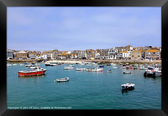 St. Ives Quay in Cornwall. Framed Print by john hill
