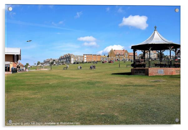 The Green at Hunstanton in Norfolk, UK. Acrylic by john hill