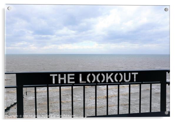 Lookout at Hunstanton, Norfolk. Acrylic by john hill
