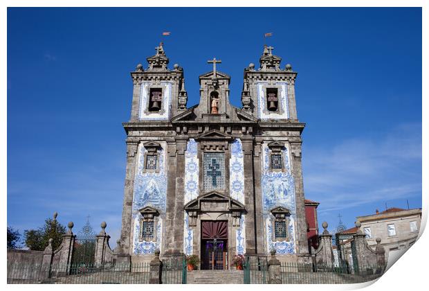 Church of Saint Ildefonso in Porto Print by Artur Bogacki