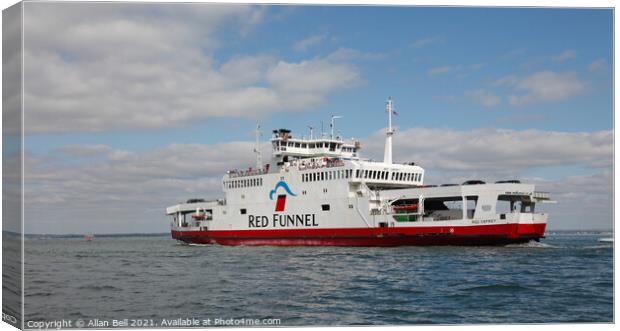 Red Funnel Line ferry Red Osprey Canvas Print by Allan Bell