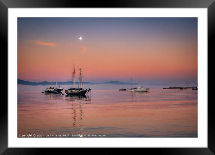 Dawn In The Bay Framed Mounted Print by Wight Landscapes