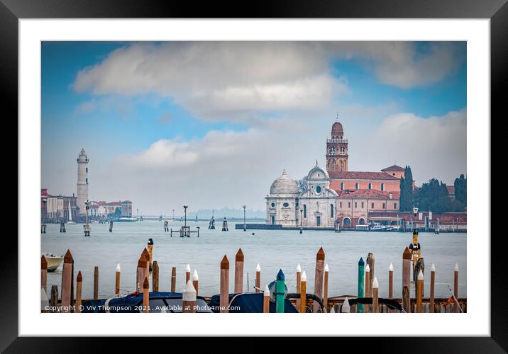 A Hazy Morning in Venice Framed Mounted Print by Viv Thompson