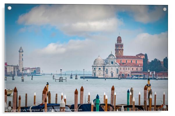 A Hazy Morning in Venice Acrylic by Viv Thompson