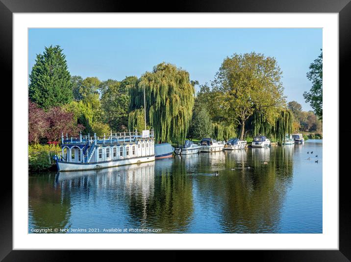 RiverThames at Goring on Thames South Oxfordshire  Framed Mounted Print by Nick Jenkins