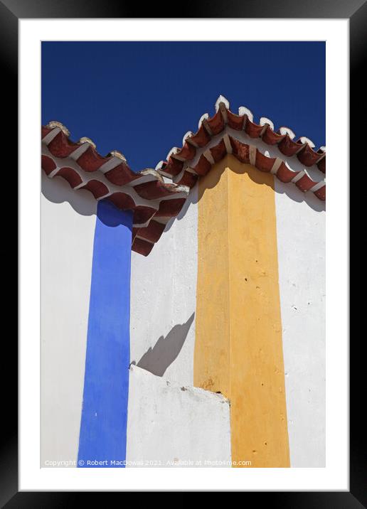 Obidos architecture, Portugal  Framed Mounted Print by Robert MacDowall