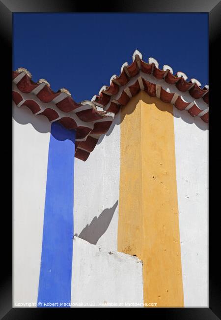 Obidos architecture, Portugal  Framed Print by Robert MacDowall