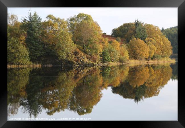 Autumn reflections in the Water of Deugh, Scotland Framed Print by Robert MacDowall