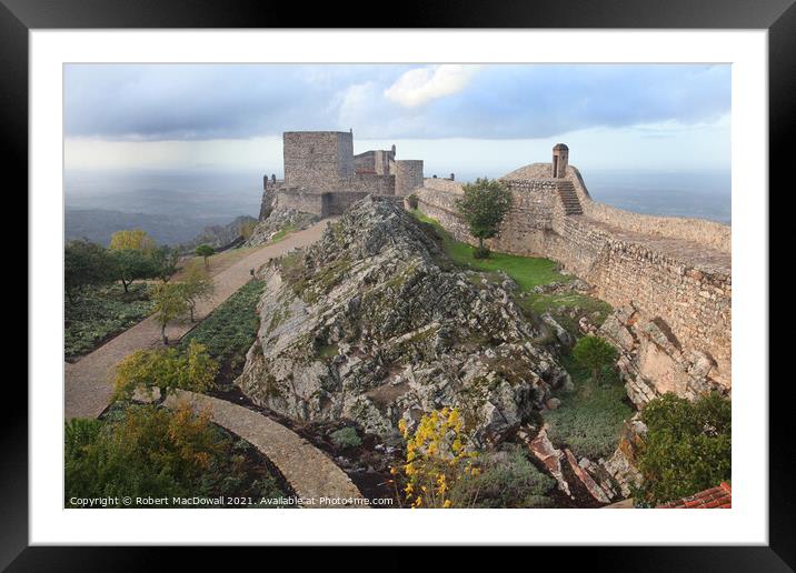 Marvao Castle, Portugal Framed Mounted Print by Robert MacDowall