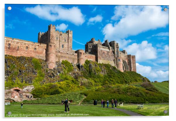 Bamburgh Castle Northumberland Acrylic by Angus McComiskey