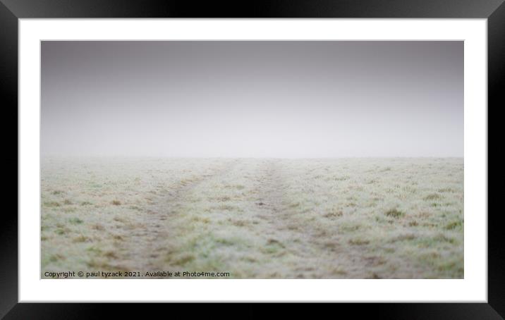 Misty Horizon Framed Mounted Print by Paul Tyzack