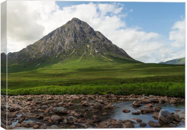 Sunshine on the Buachaille Canvas Print by Samuel Kerr