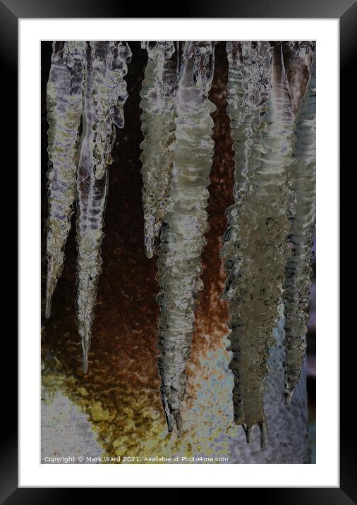 A Fountain of Icicles Framed Mounted Print by Mark Ward