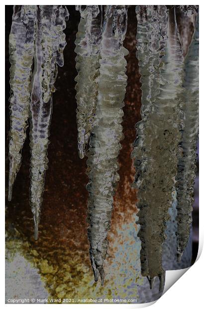 A Fountain of Icicles Print by Mark Ward