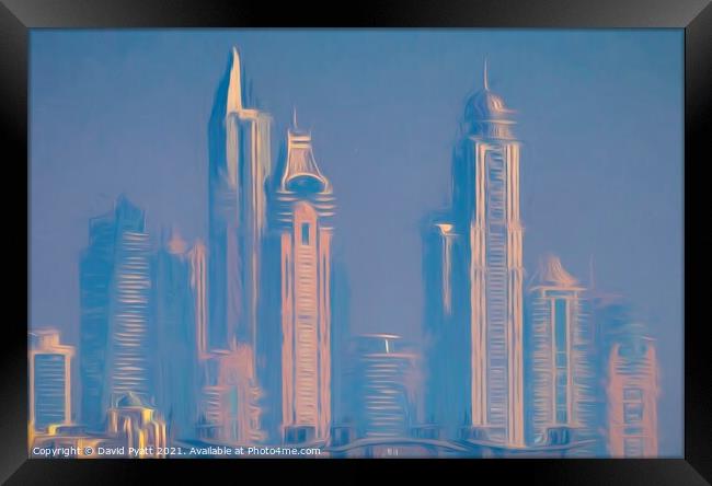 Architecture Of Dubai Art Framed Print by David Pyatt