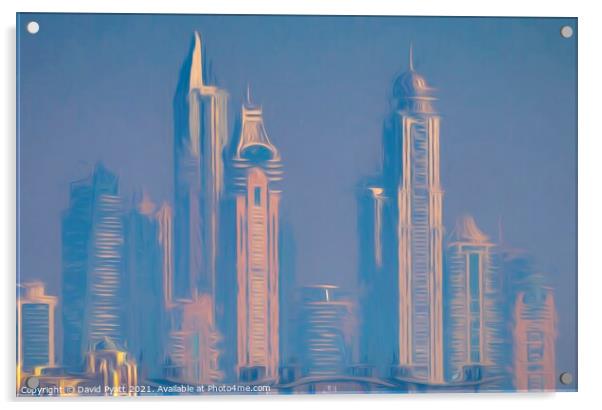 Architecture Of Dubai Art Acrylic by David Pyatt