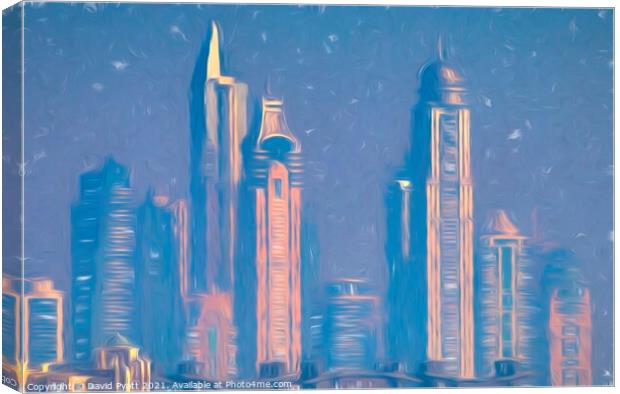 Architecture Of Dubai Art  Canvas Print by David Pyatt