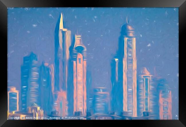 Architecture Of Dubai Art  Framed Print by David Pyatt