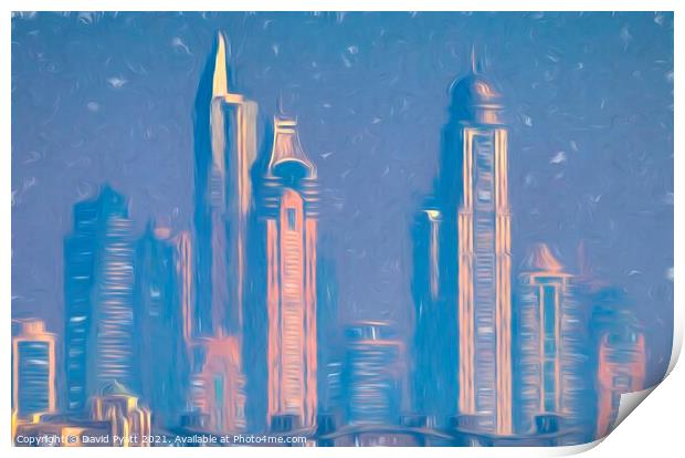 Architecture Of Dubai Art  Print by David Pyatt