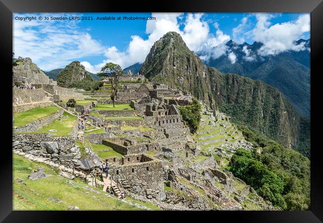 Majestic Machu Picchu Adventure Framed Print by Jo Sowden