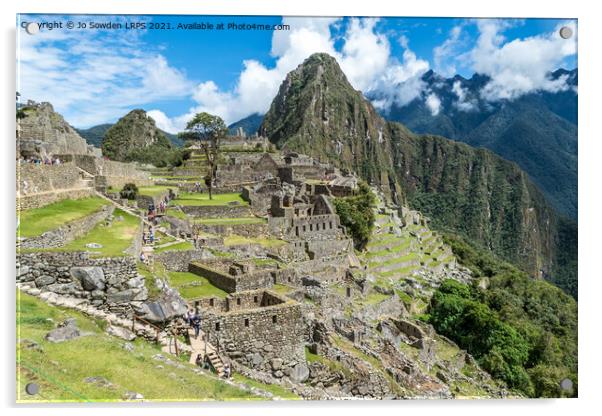 Majestic Machu Picchu Adventure Acrylic by Jo Sowden